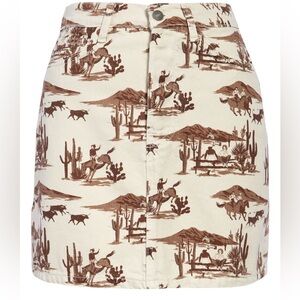 Reformation Jackie High Rise Denim Mini Skirt